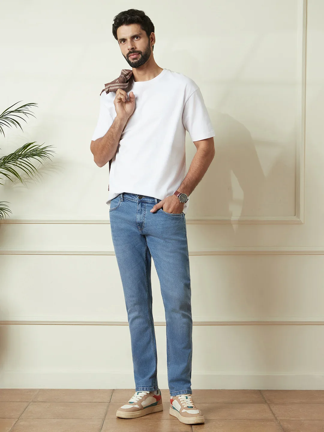 Washed Skinny Crop Jeans | Blue - Image 2