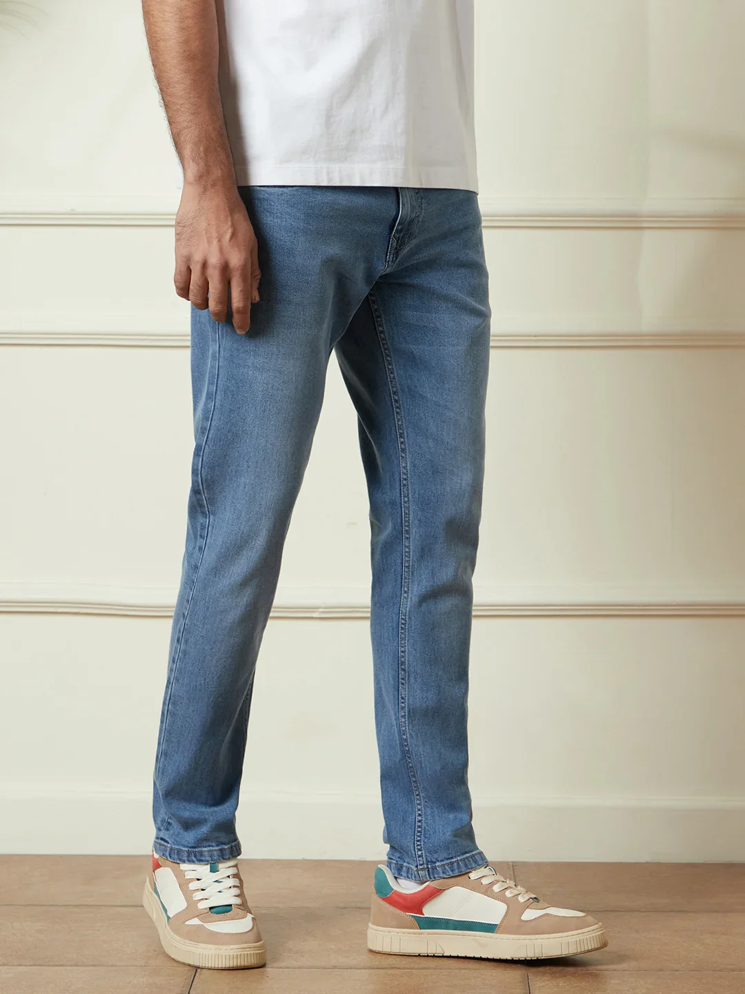 Washed Skinny Crop Jeans | Blue - Image 4
