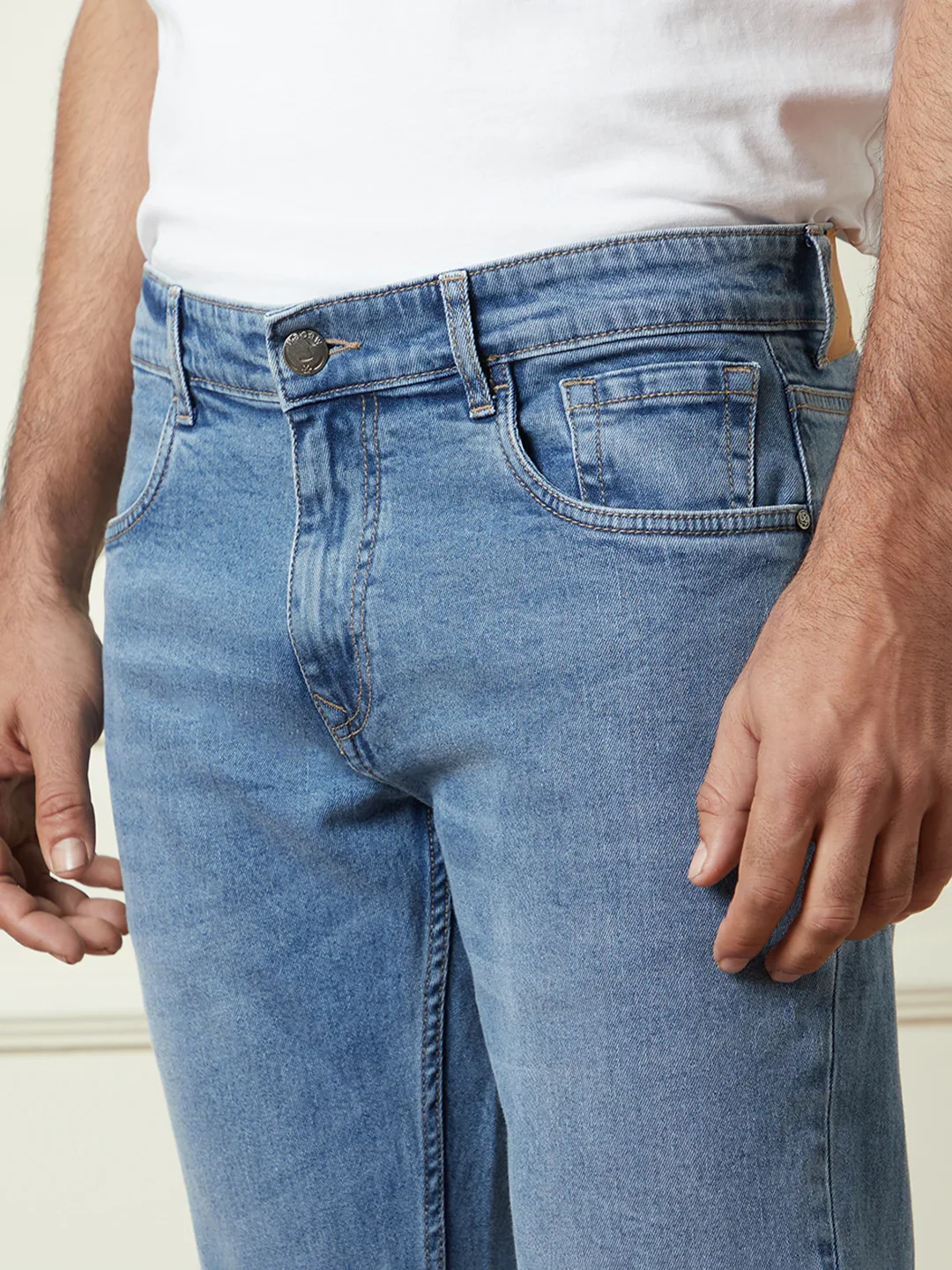 Washed Skinny Crop Jeans | Blue - Image 5