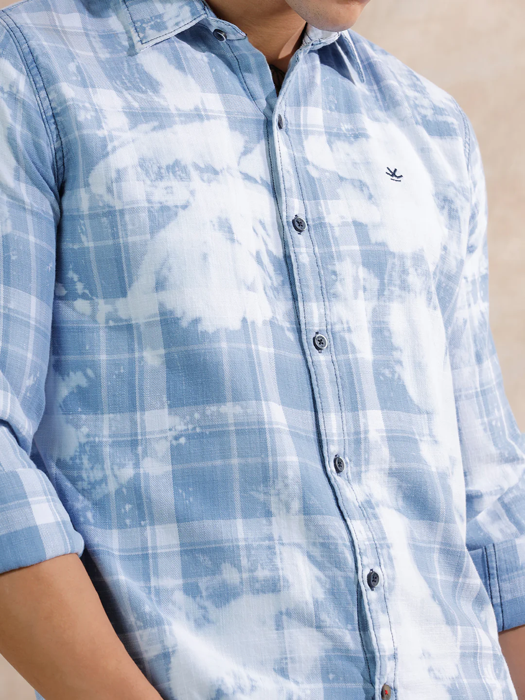 Washed Slim Fit Shirt | Light Blue - Image 5