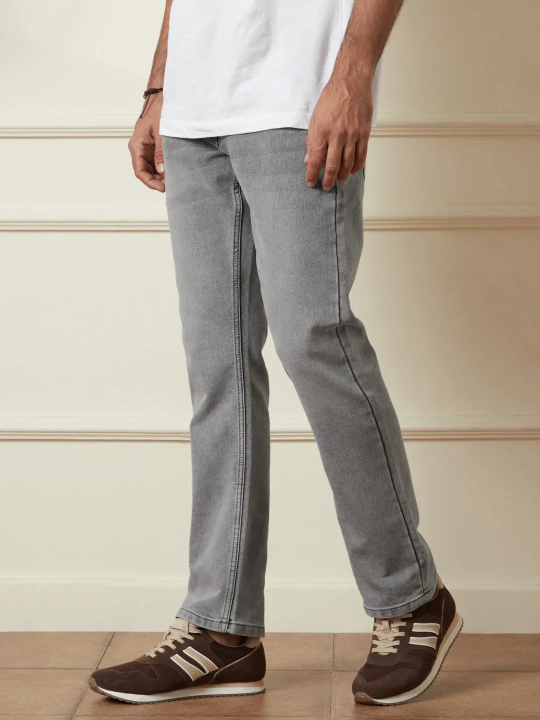 Washed Straight Fit Jeans | Grey - Image 4