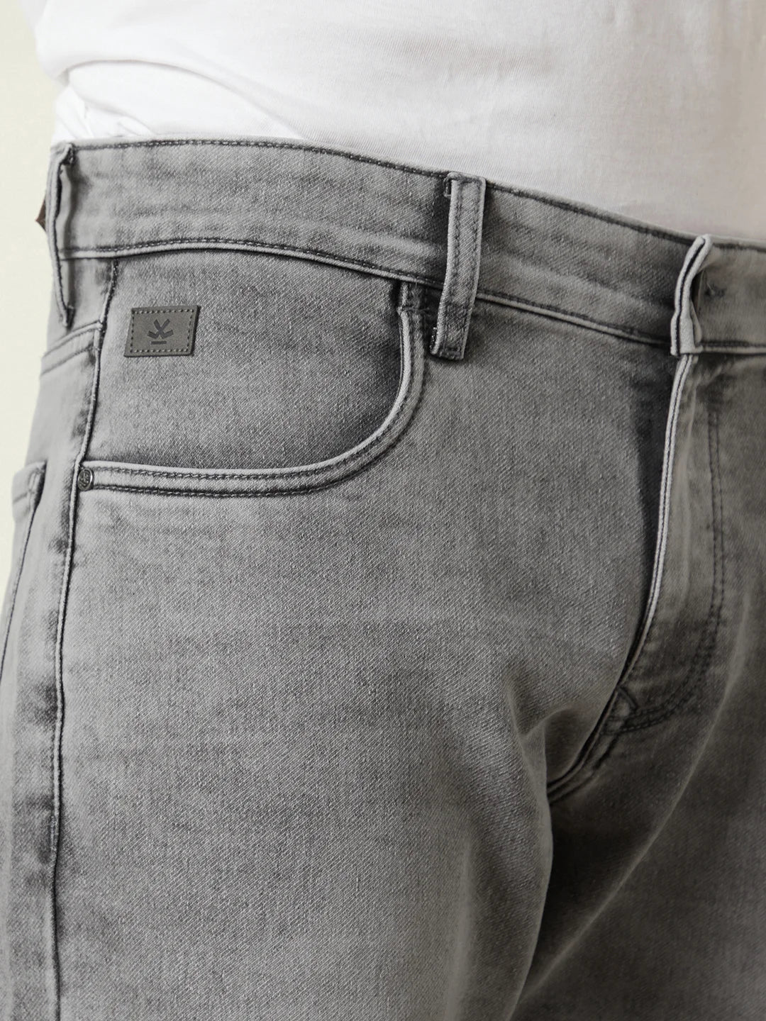Washed Straight Fit Jeans | Grey - Image 5