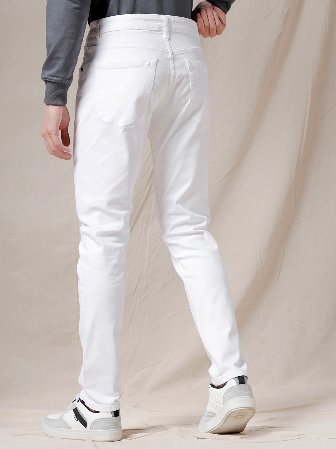 White And Cool Solid Jeans - Image 3