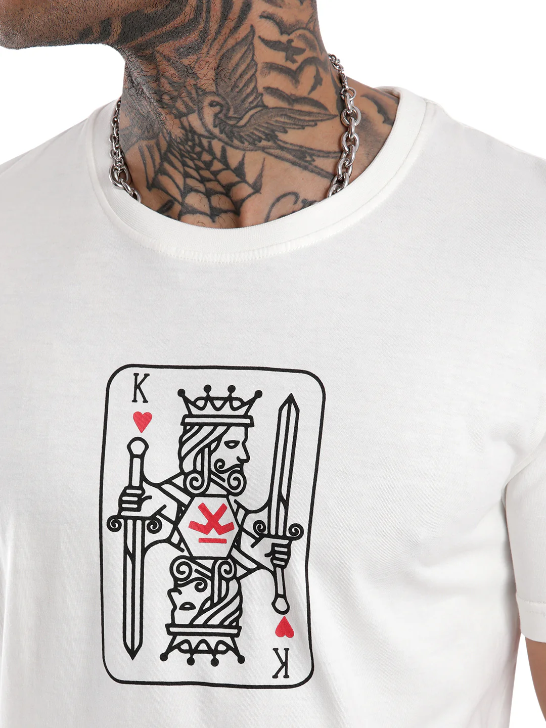 White Cards Printed T-Shirt - Image 5