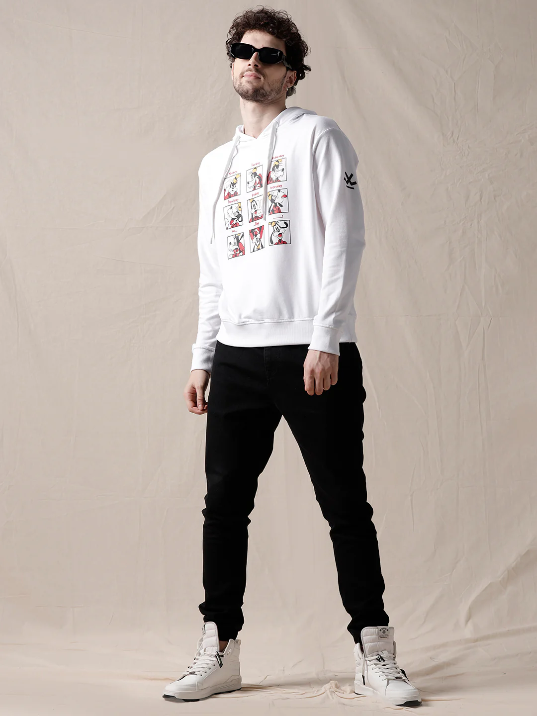 White Goofy Montage Hoodie - Image 2