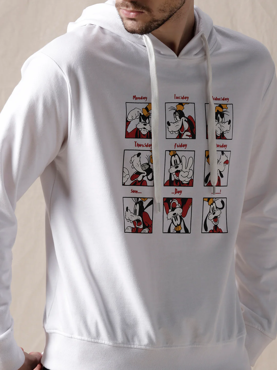 White Goofy Montage Hoodie - Image 5