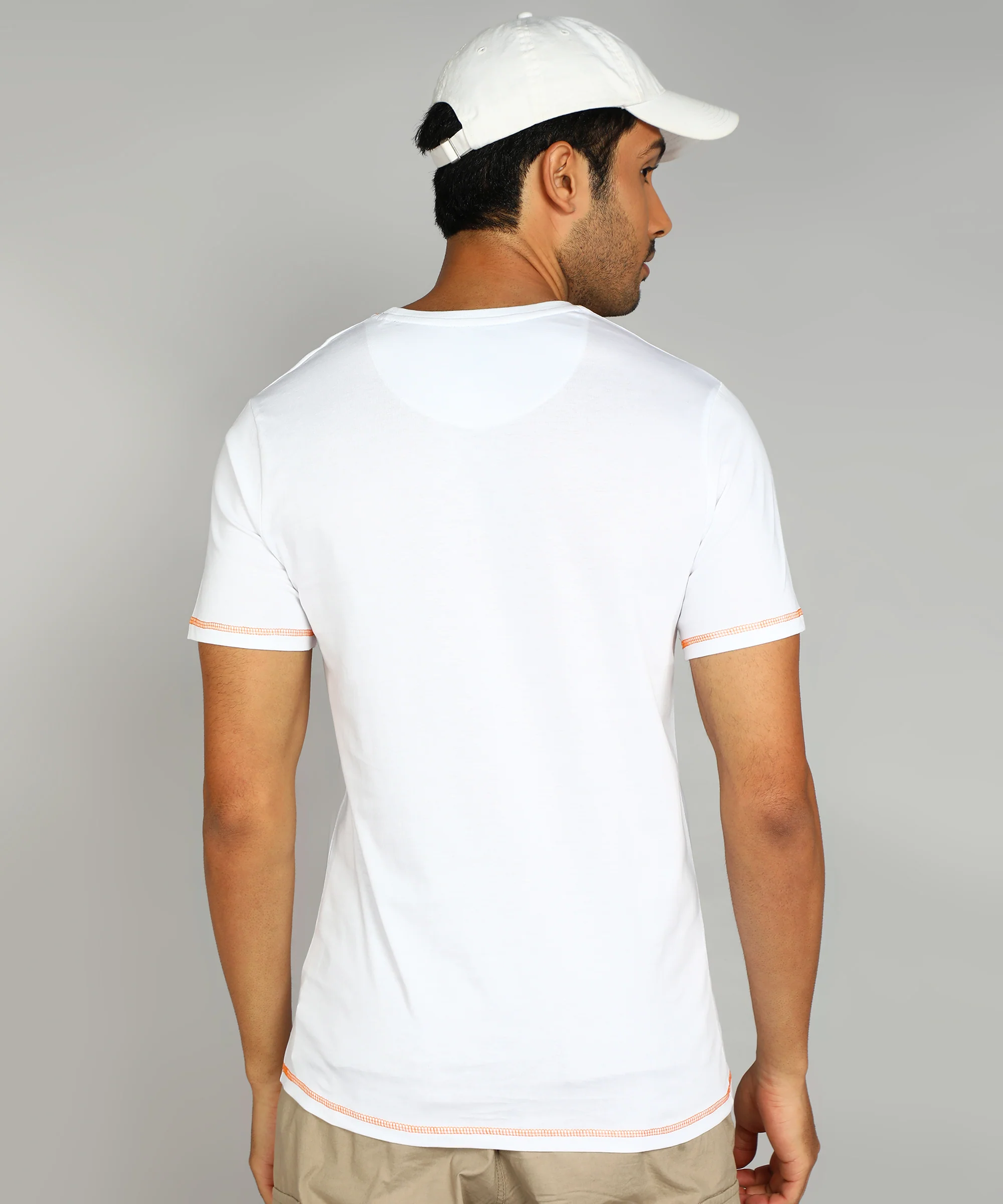 White Overlock Stitch Jersey - Image 3