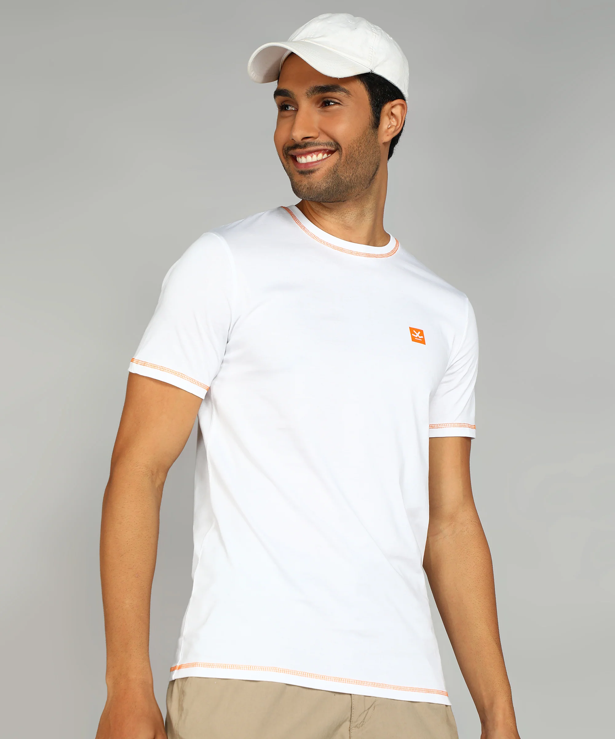 White Overlock Stitch Jersey - Image 4
