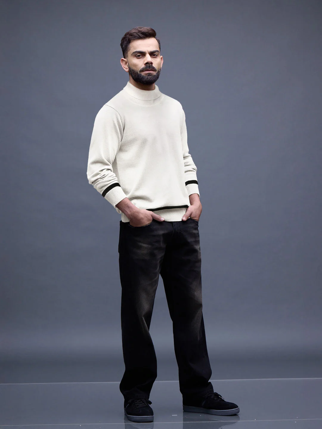 White Turtle Neck Sweater - Image 3