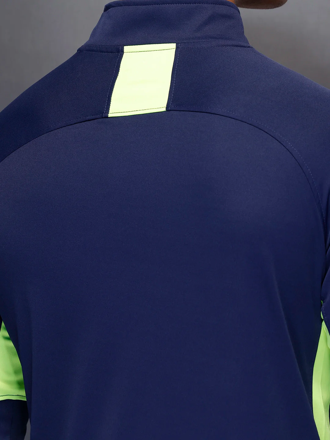 Wrogn Active Zippered T-shirt   |  Navy Blue - Image 5