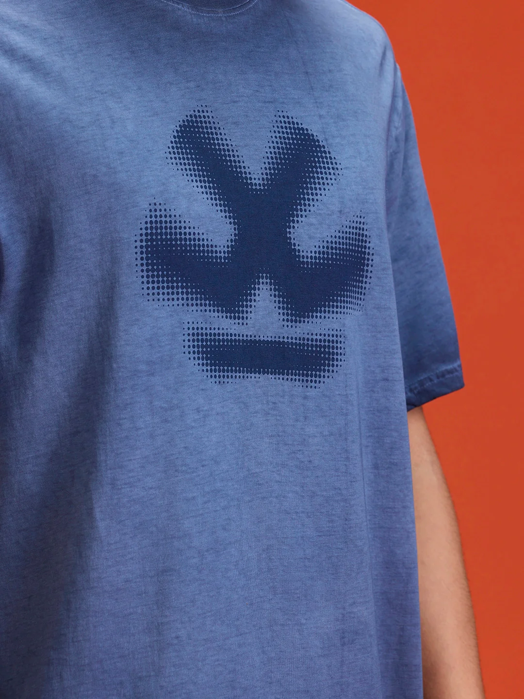 Wrogn branded washed oversized fit t-shirt | Blue - Image 7