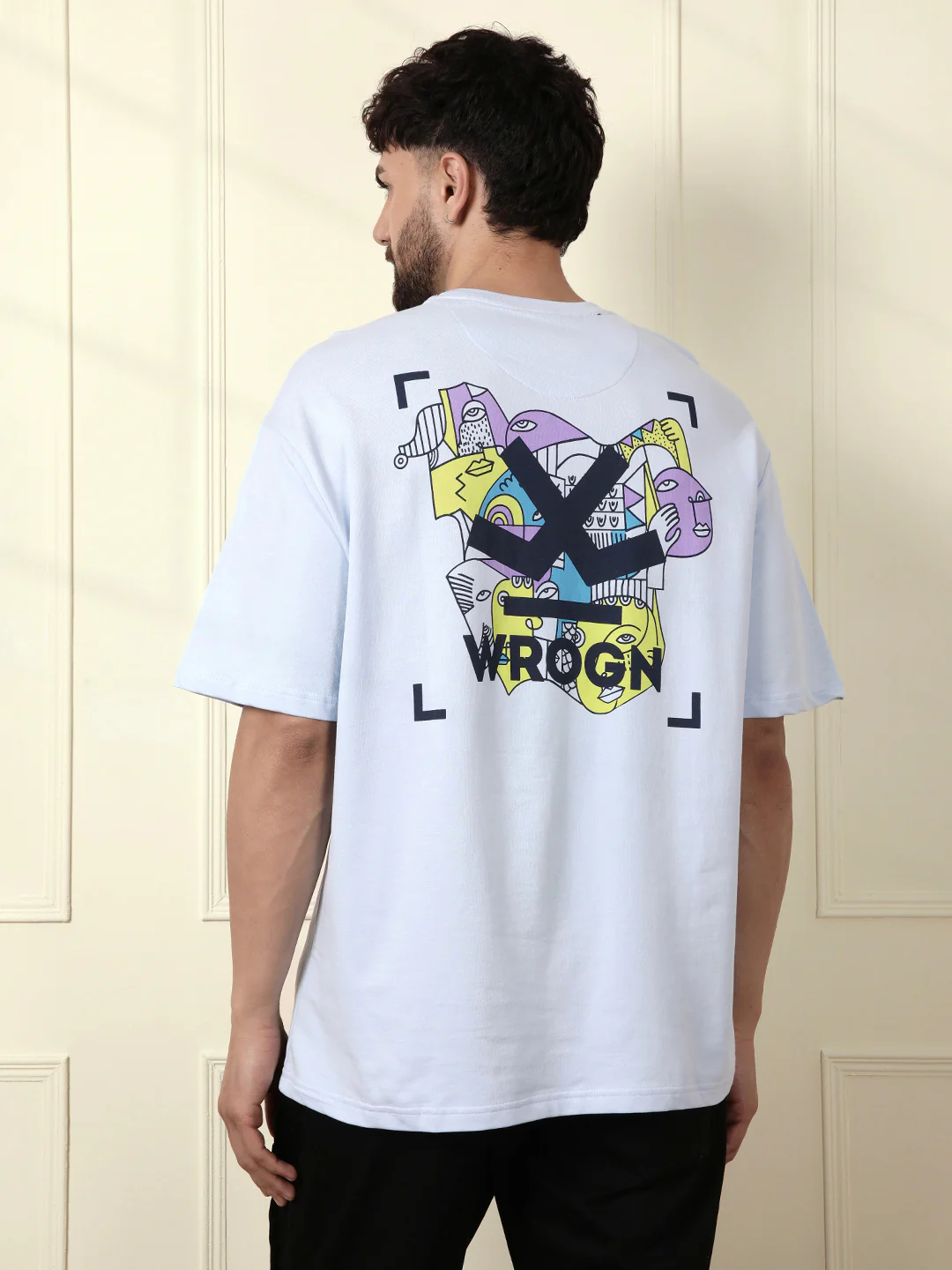 Heavy GSM Back Printed T-Shirt | Blue - Image 4