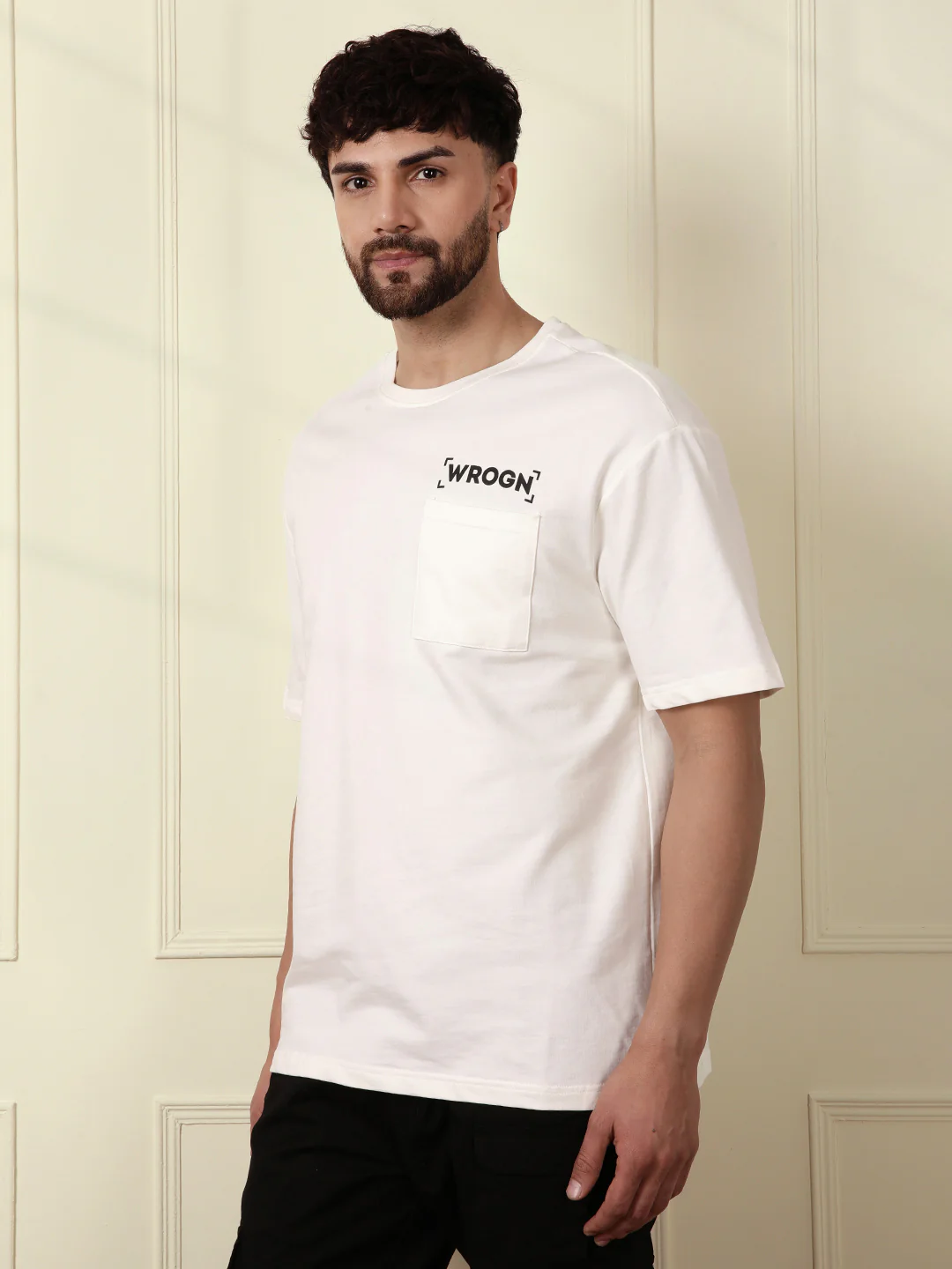Heavy GSM Back Printed T-Shirt | Off White - Image 5