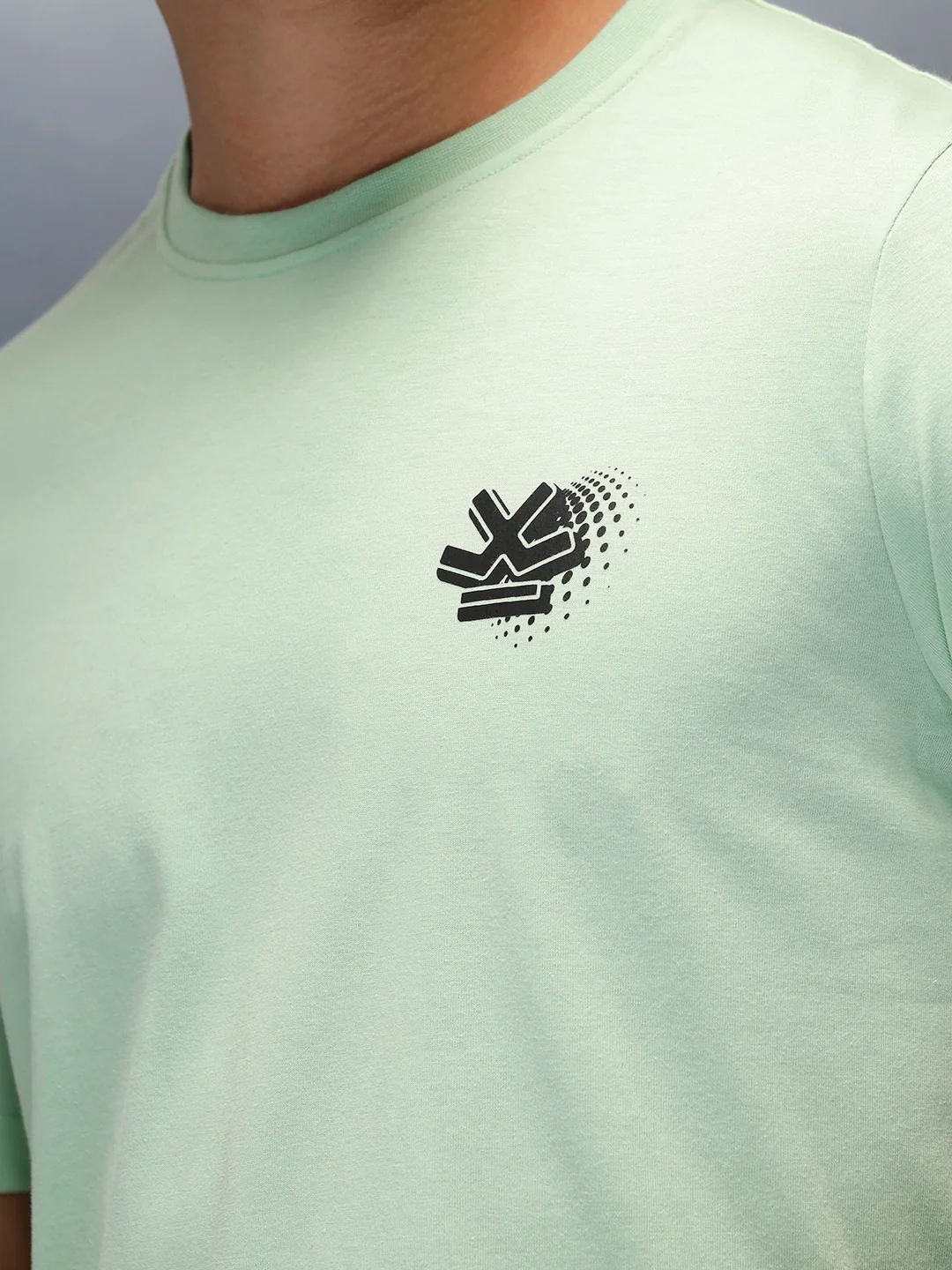 Wrogn Casual Regular Fit Graphic T-shirt | Light Green - Image 5