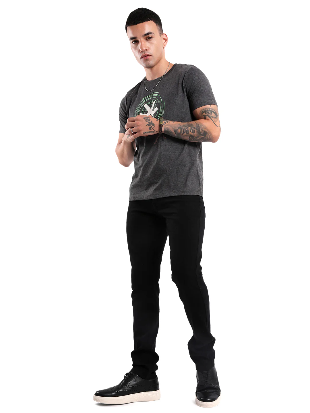 Wrogn Circles Printed T-Shirt - Image 2