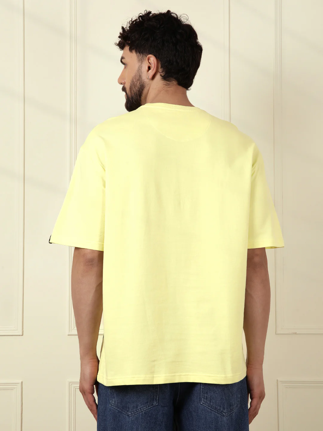 Heavy GSM Placement Print T-Shirt | Lime Green - Image 3