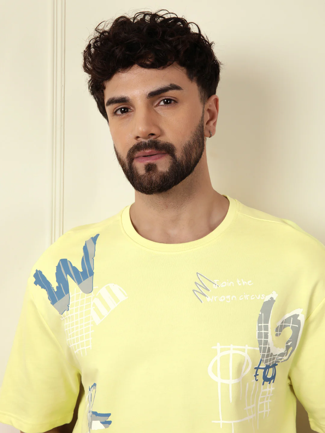 Heavy GSM Placement Print T-Shirt | Lime Green - Image 6