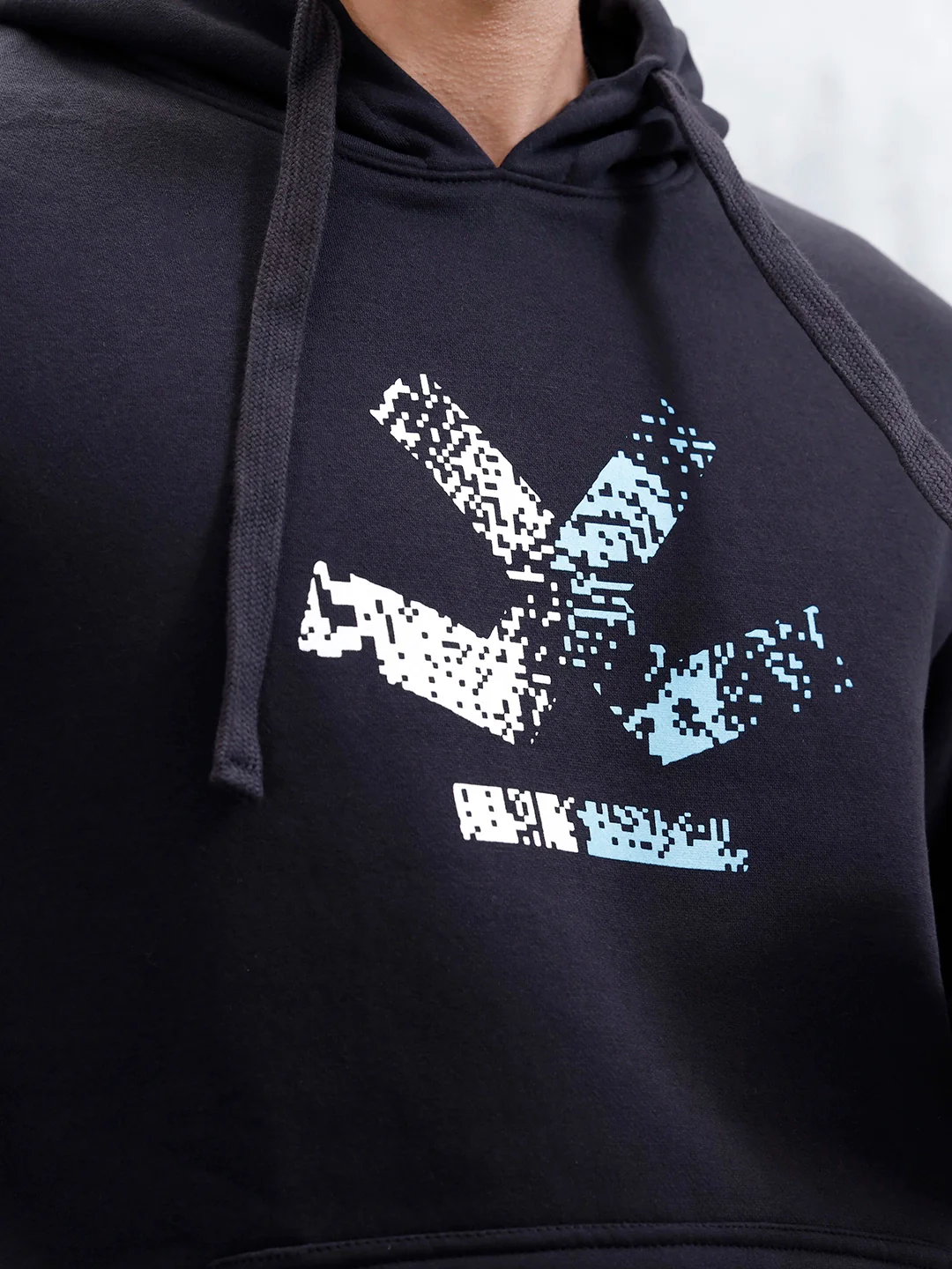 Wrogn Comfort Fit Graphic Hoodie Sweatshirt For Men | Black - Image 5