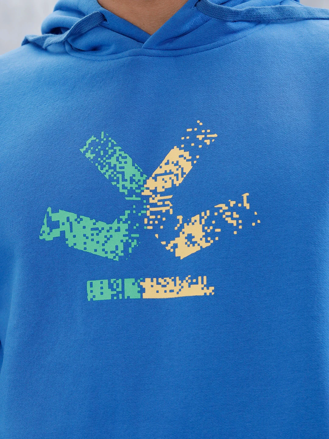 Wrogn Comfort Fit Graphic Hoodie Sweatshirt For Men | Blue - Image 5