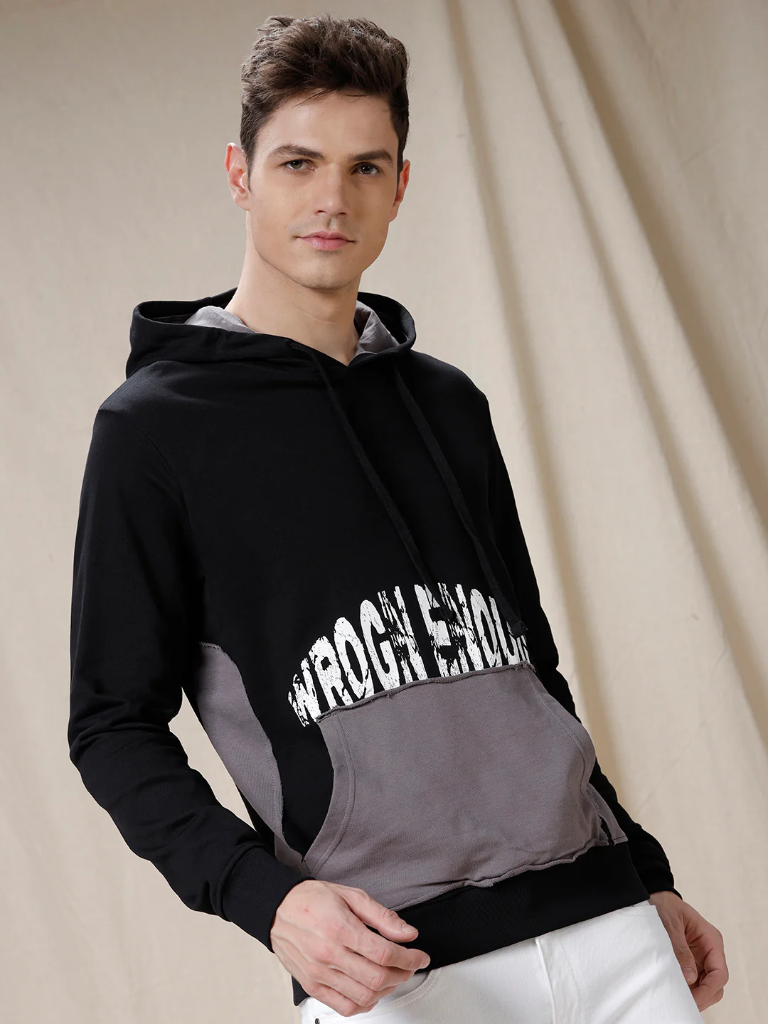 Wrogn Enough Black Hoodie - Image 4