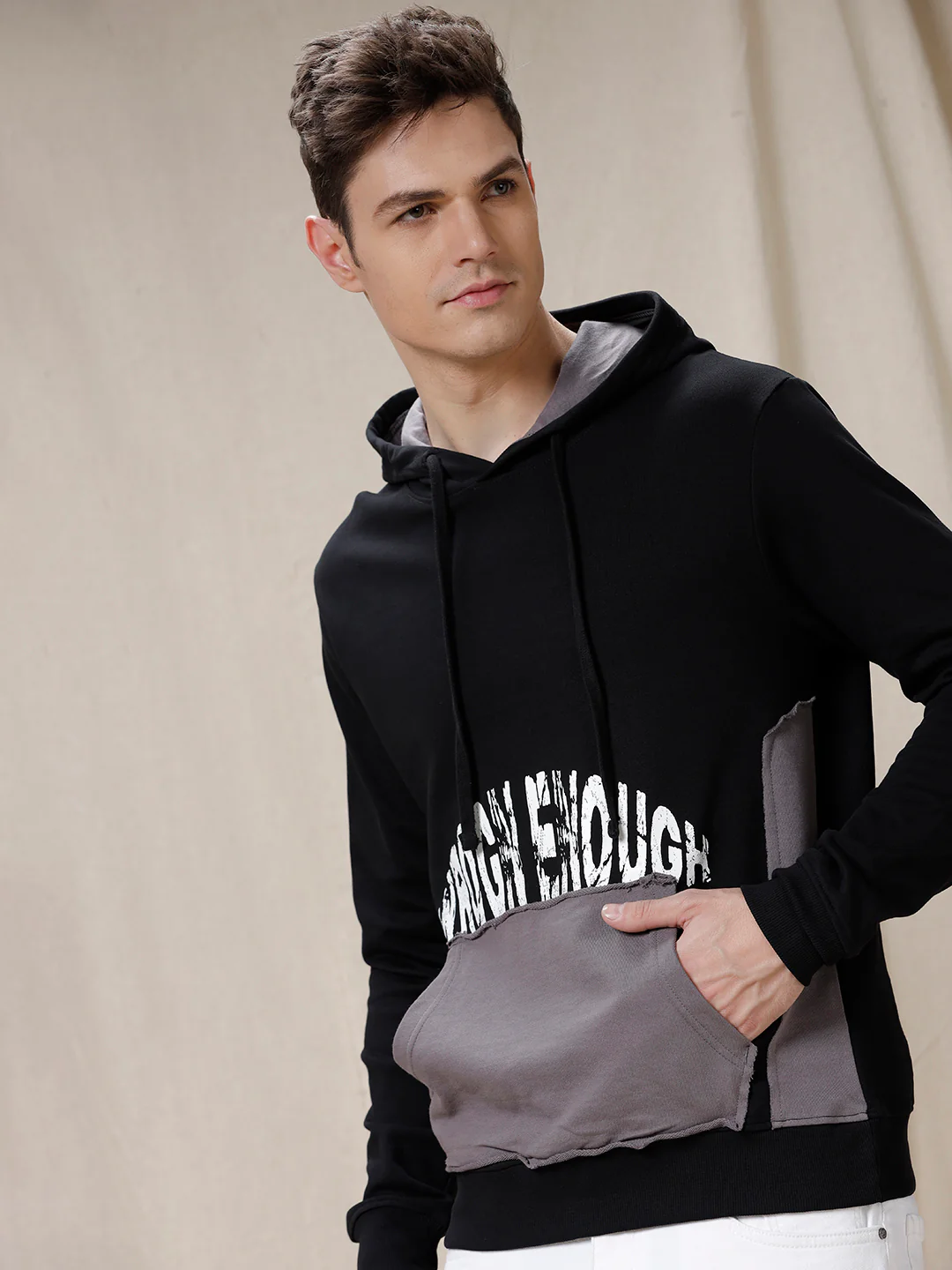 Wrogn Enough Black Hoodie - Image 5