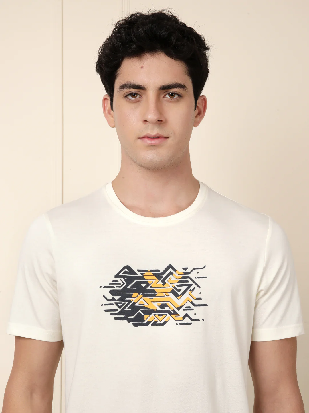 Wrogn Glitch Printed White T-Shirt - Image 5