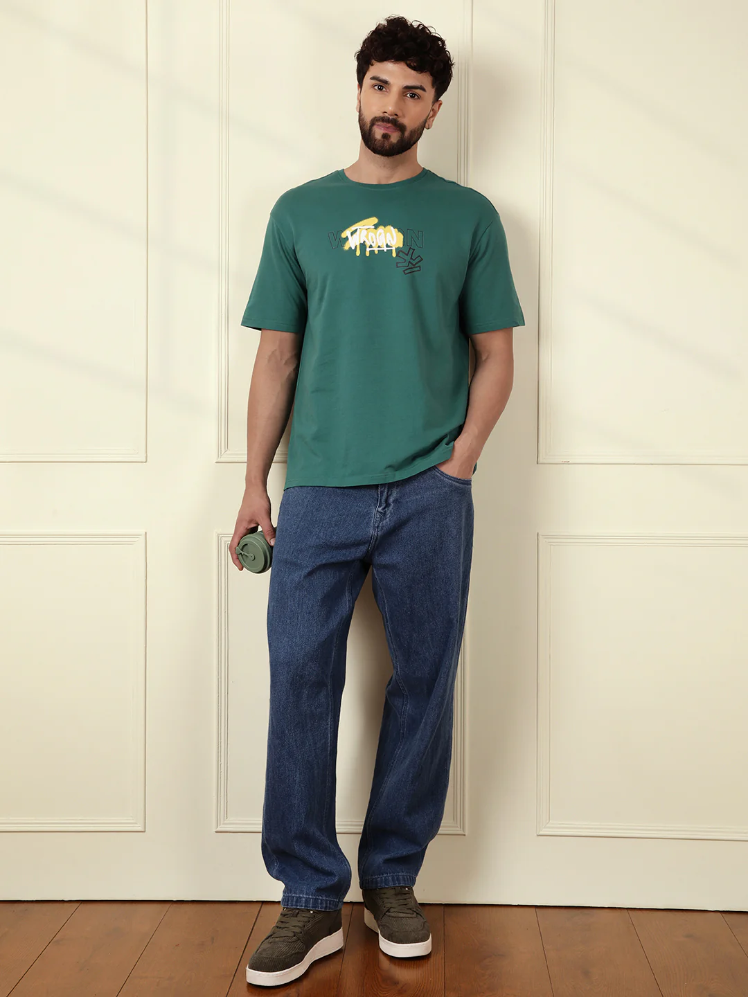 Heavy GSM Printed Graffiti T-Shirt | Green - Image 2