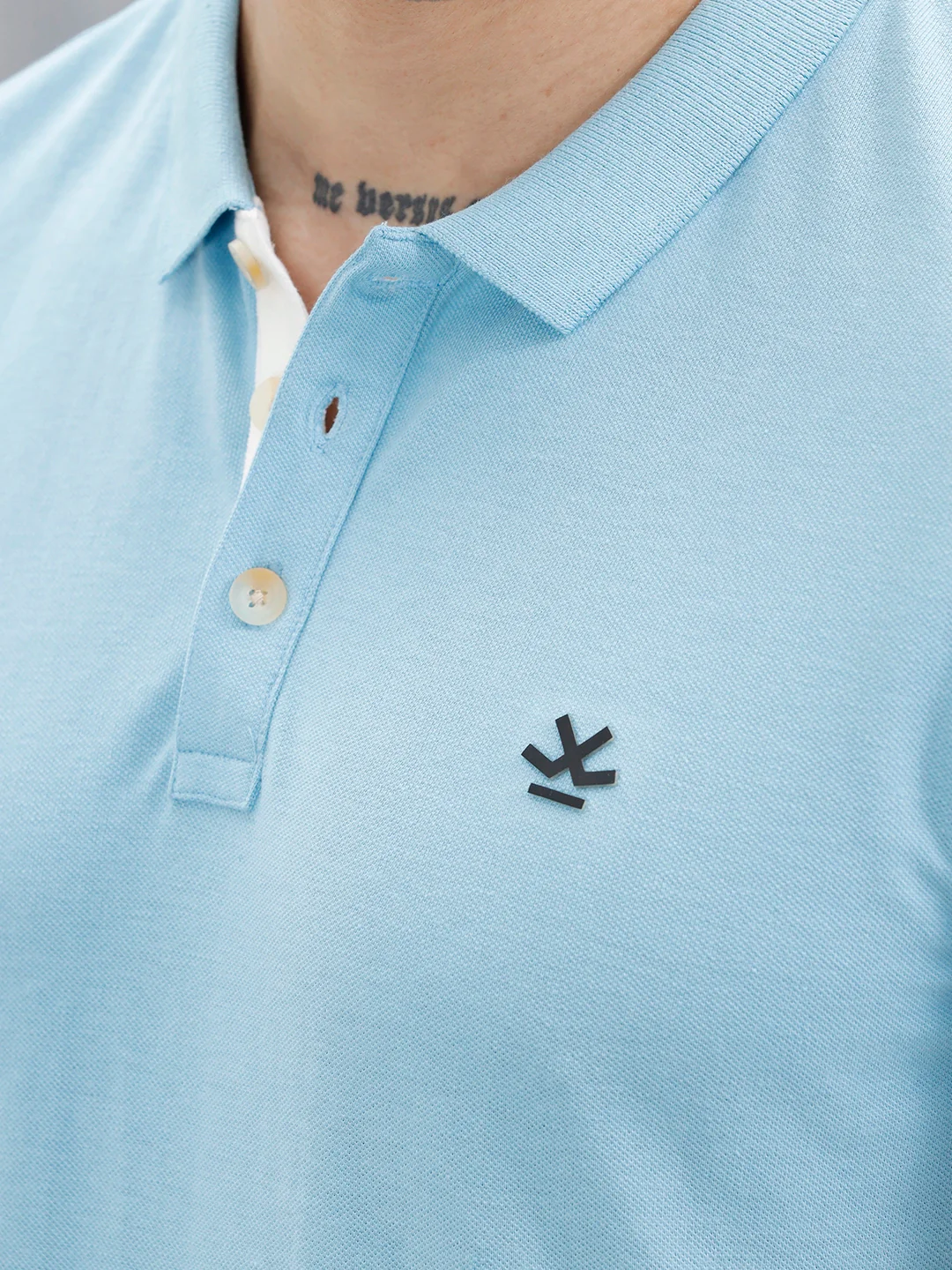 Wrogn Men's Refined Polo T-Shirt | Light Blue - Image 5