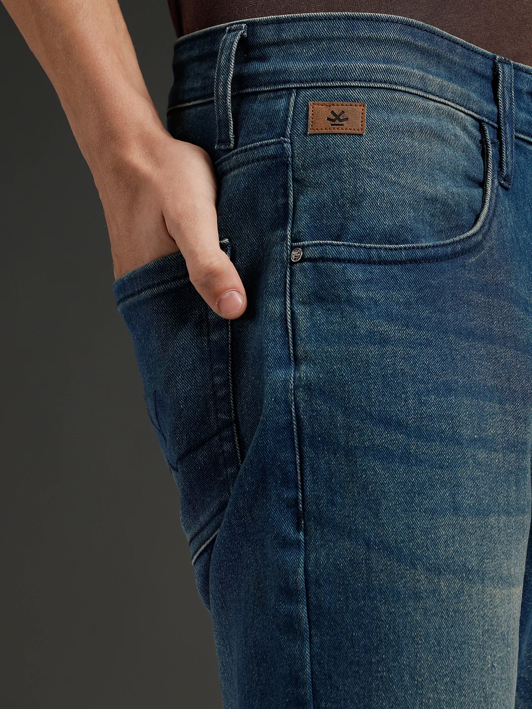 Wrogn Men's Slim Fit Denim Jeans |  Blue - Image 5