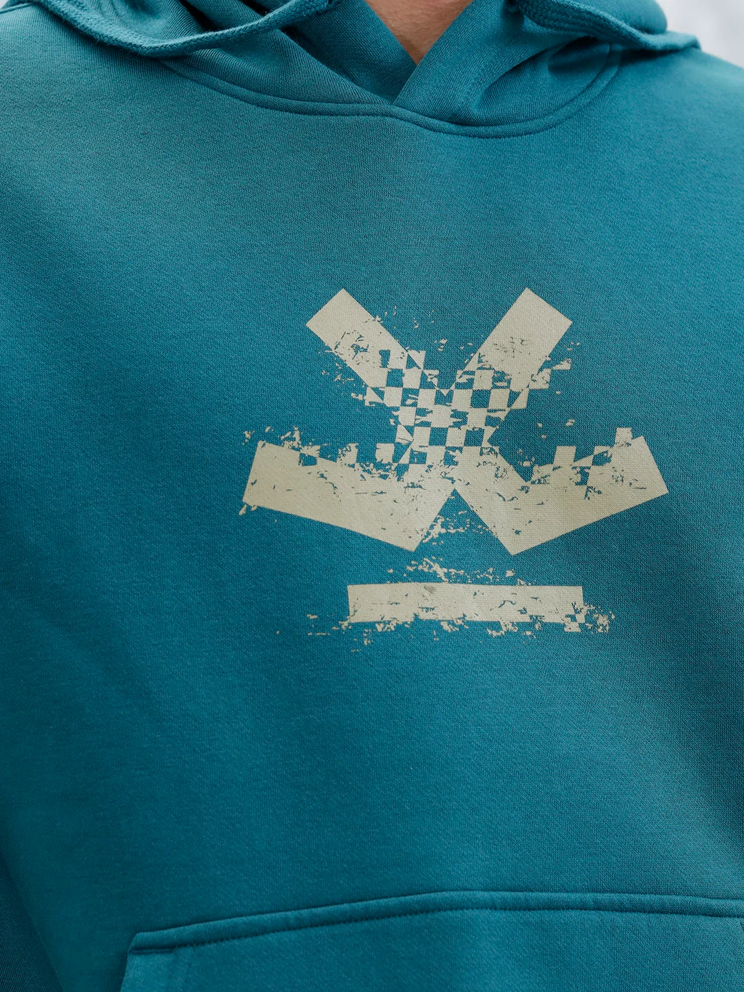 Wrogn Oversized Graphic Hoodie For Men | Teal - Image 15