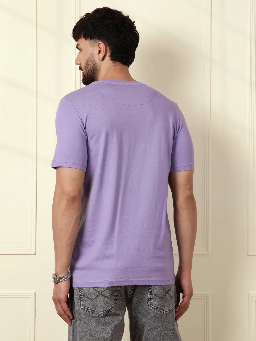 Puff Printed Slim Fit T-Shirt | Lavender - Image 3