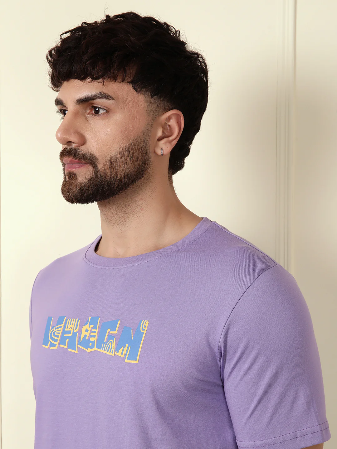 Puff Printed Slim Fit T-Shirt | Lavender - Image 5