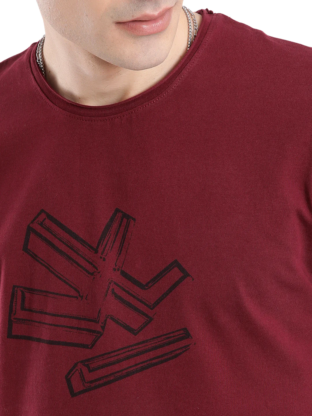 Wrogn Squad Chest Printed T-Shirt - Image 5