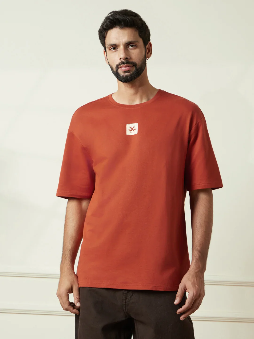 Heavy GSM Back Print T-Shirt | Rust - Image 3