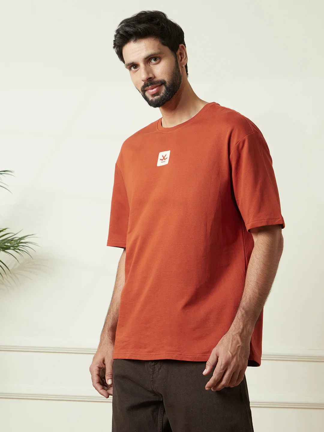 Heavy GSM Back Print T-Shirt | Rust - Image 4