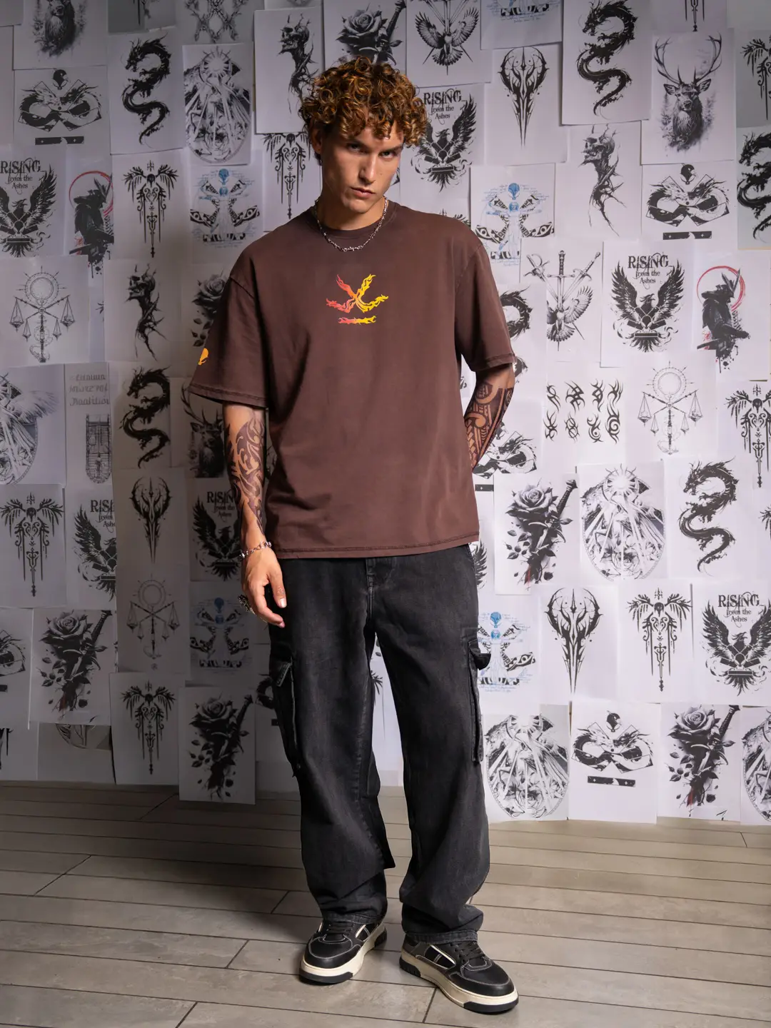Wrogn X Aliens - Flame Kissed Skull | Brown - Image 3