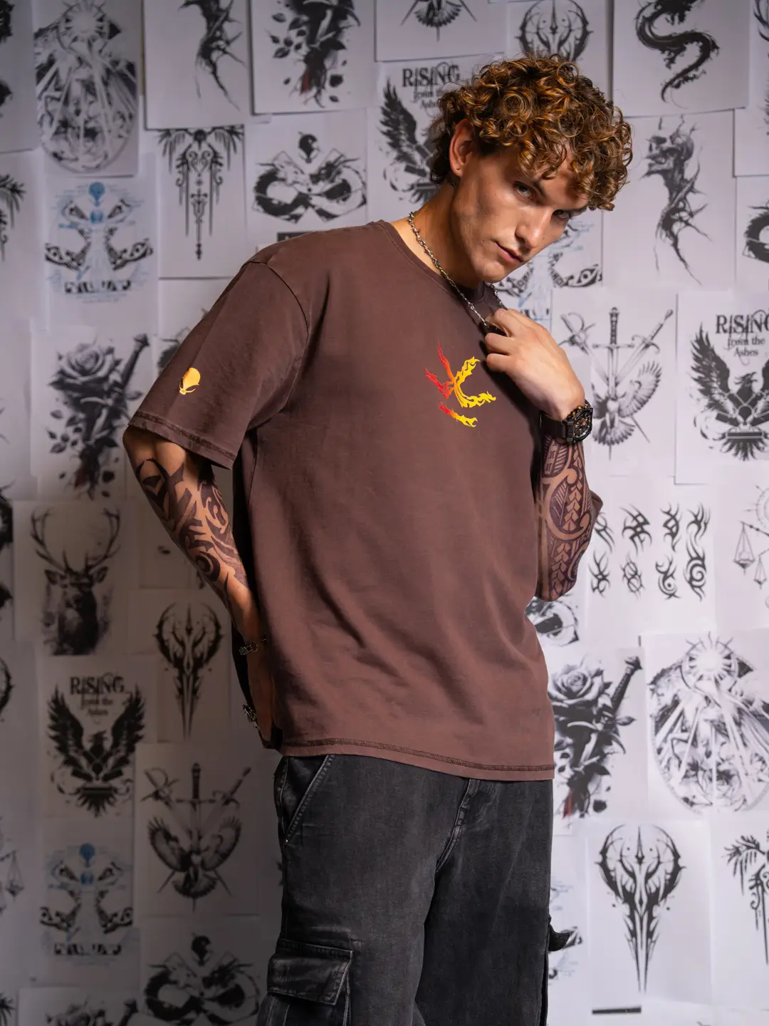 Wrogn X Aliens - Flame Kissed Skull | Brown - Image 5