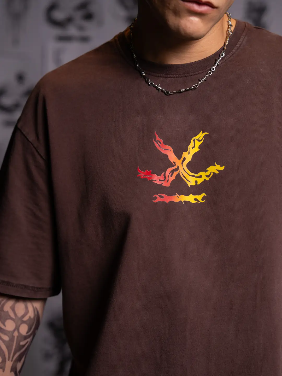 Wrogn X Aliens - Flame Kissed Skull | Brown - Image 7