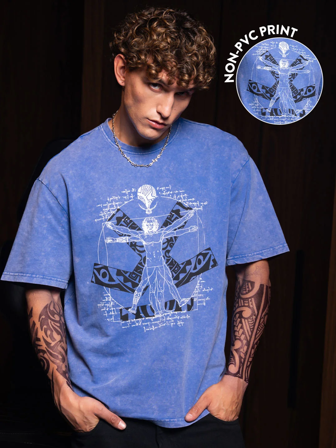 Wrogn X Aliens - The Vitruvian Man | Blue - Image 4