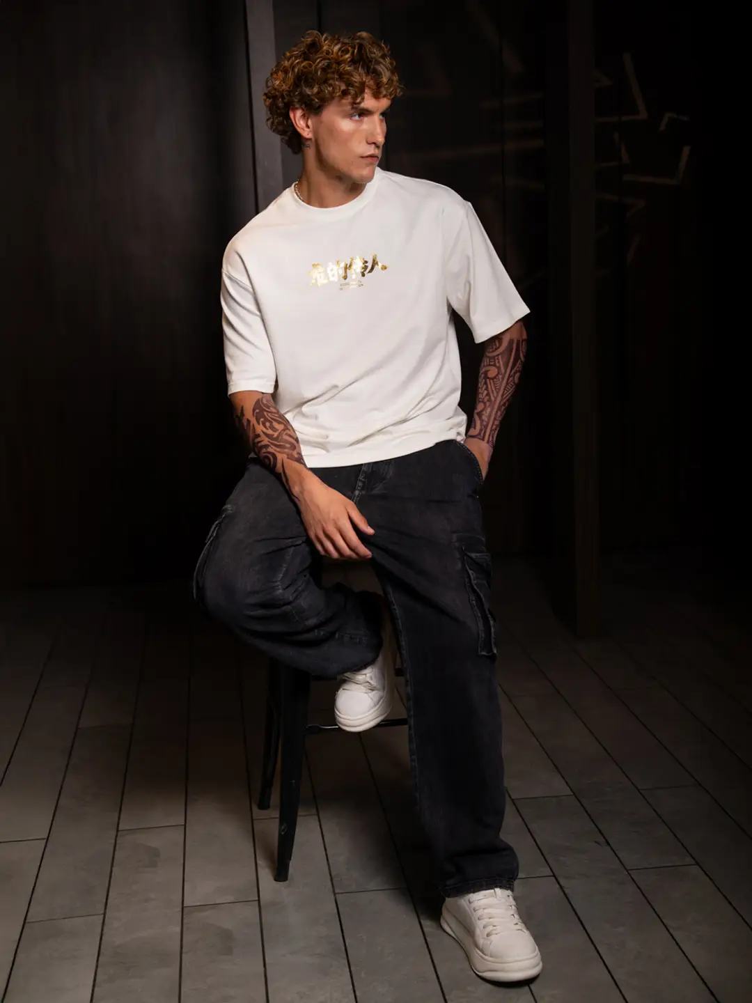 Wrogn X Aliens - The Yin-Yang Dragons | Off White T-Shirt - Image 3