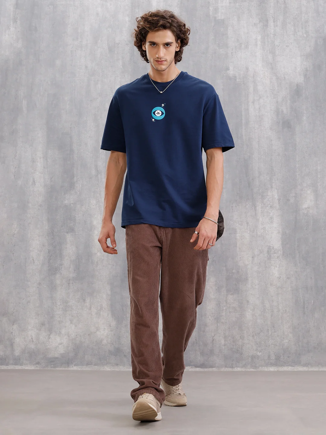 Zen Inspired Oversized Nomad Edition Graphic T-Shirt  |  Blue - Image 2