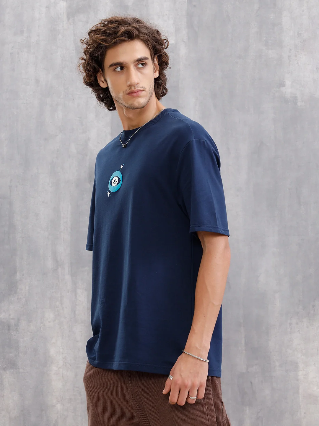 Zen Inspired Oversized Nomad Edition Graphic T-Shirt  |  Blue - Image 3